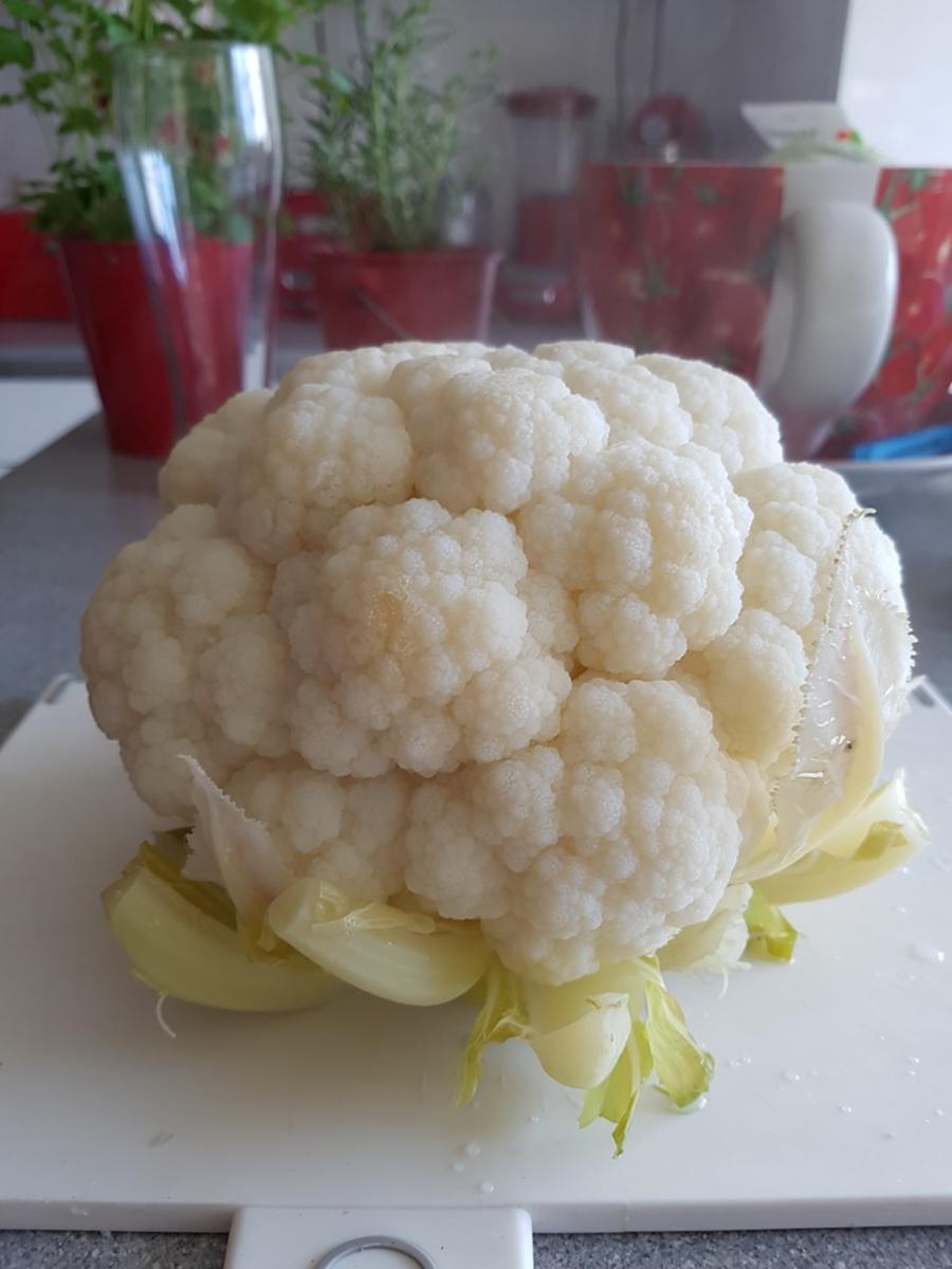 Blumenkohl im ganzen gekocht und dann gebraten - Rezept - Bild Nr. 1321