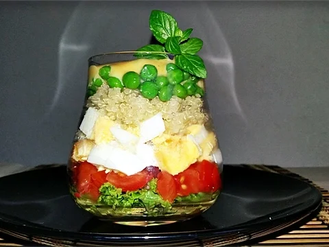 Schichtsalat im Glas zum Frühstück oder für  zwischendurch - Rezept - Bild Nr. 1332