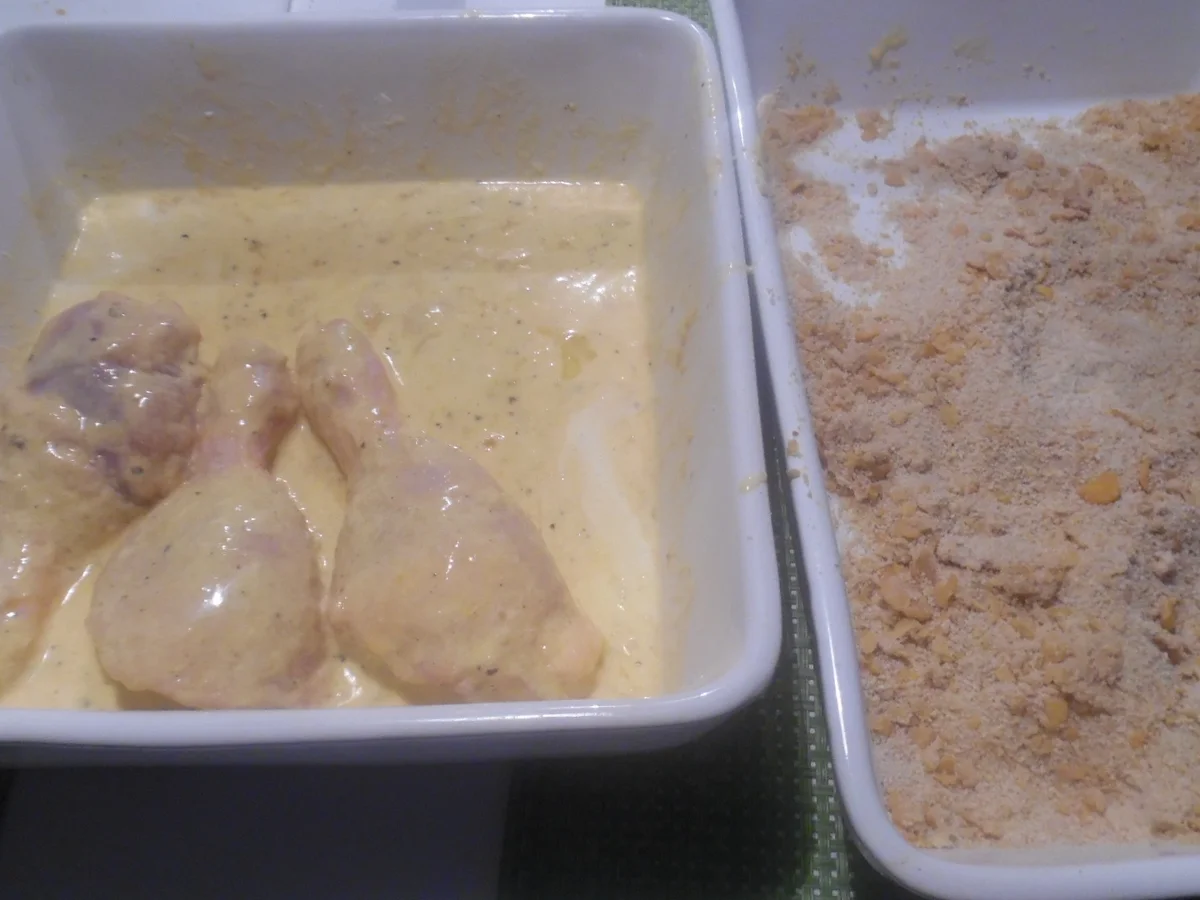 Rezept: Back-Hend'l mit Paprika-Rahmkartoffeln Bild Nr. 1336 Back-Hend'l mit Paprika-Rahmkartoffeln - Rezept - Bild Nr. 1336