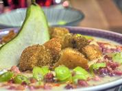 Rezept: Sellerie-Birnensuppe mit Speck und Croutons Bild Nr. 1338 Sellerie-Birnensuppe mit Speck und Croutons - Rezept - Bild Nr. 1338