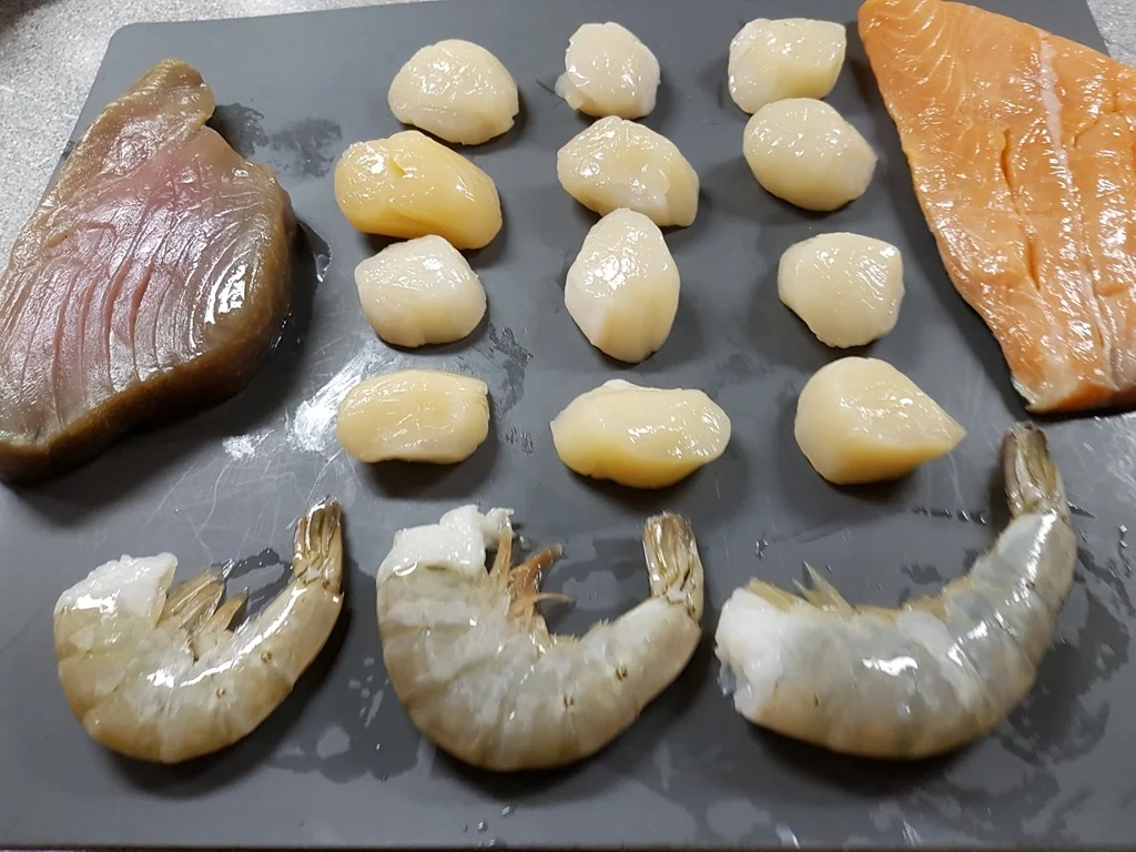 Jacobsmuschel Gambas Lachs u. Thuna à la Biggi - Rezept - Bild Nr. 1369