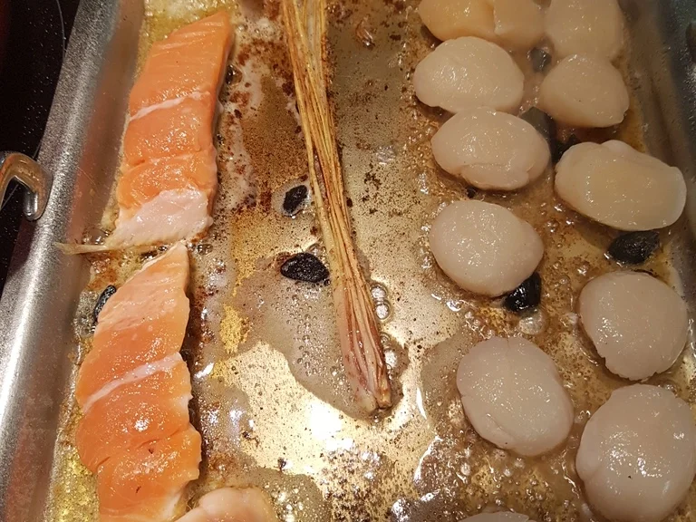 Jacobsmuschel Gambas Lachs u. Thuna à la Biggi - Rezept - Bild Nr. 1373