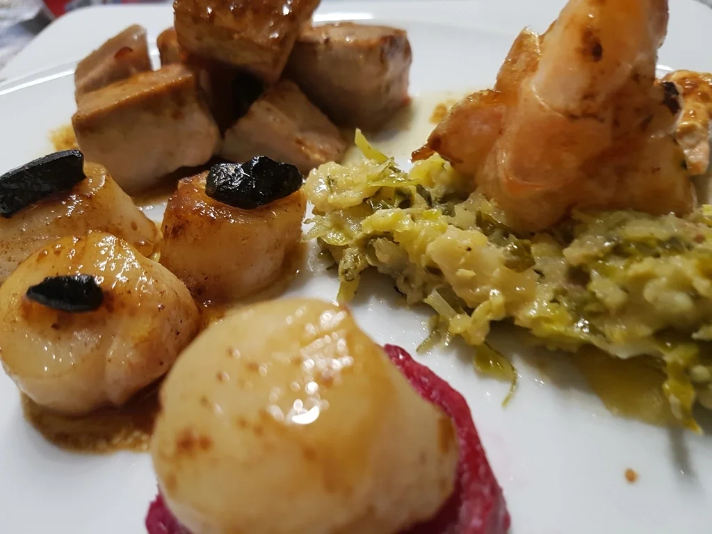 Jacobsmuschel Gambas Lachs u. Thuna à la Biggi - Rezept - Bild Nr. 1381