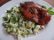 Limetten-Minz-Hähnchen mit Reissalat - Rezept - Bild Nr. 1365