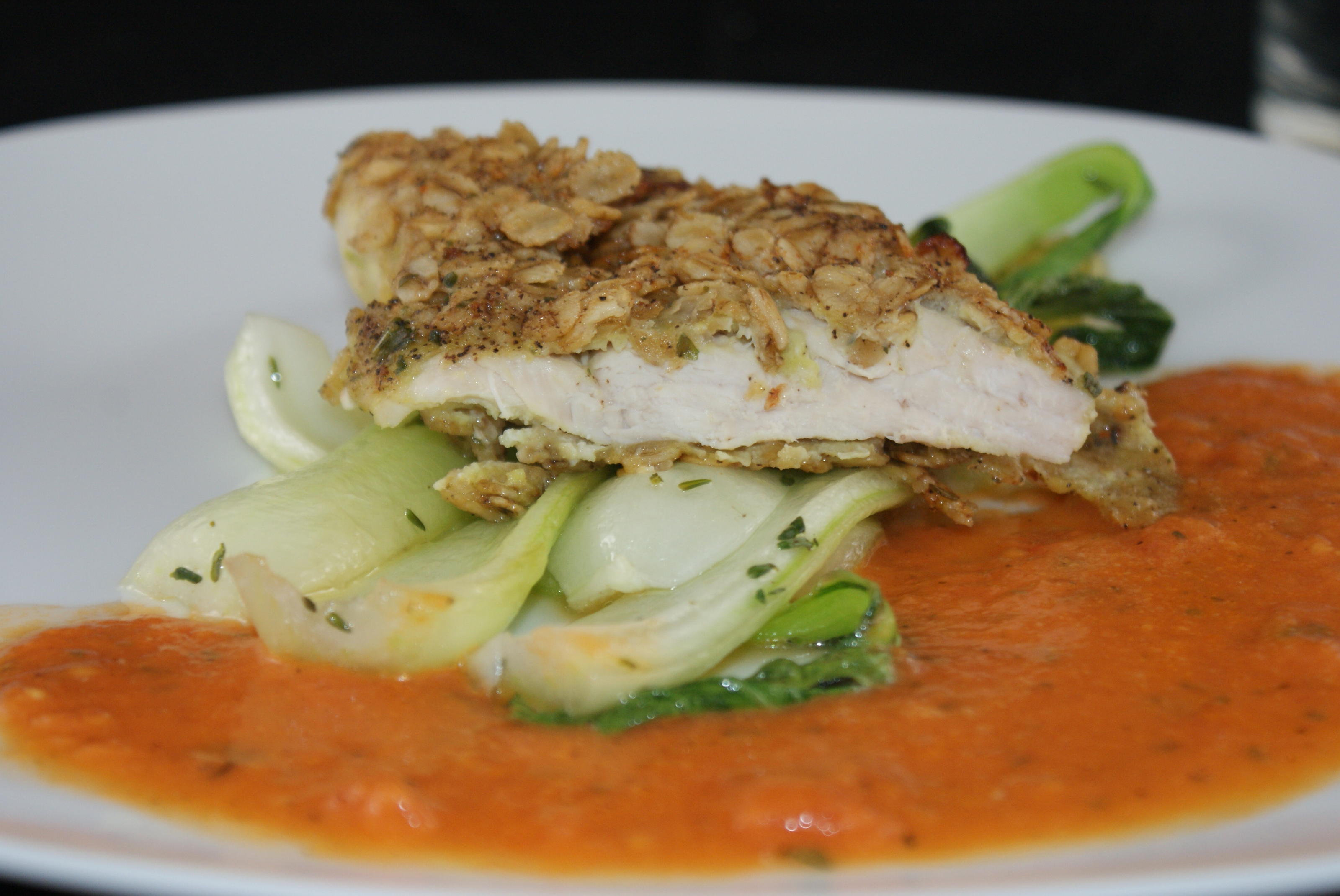 panierte Putenschnitzel auf Pak Choi mit Tomaten - Kokossoße - Rezept
von food-bitte-mit-ohne