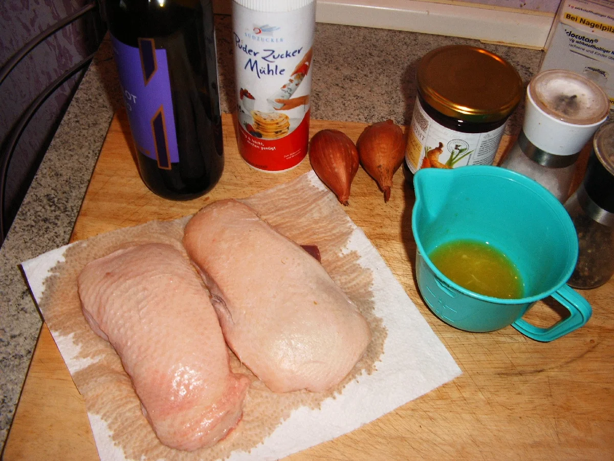 Entenbrust mit Rotweinsoße - Rezept - Bild Nr. 1399