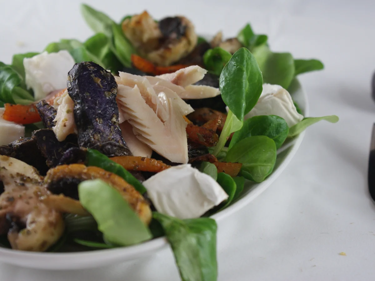 Rezept: Vitelotte - blaue Kartoffel mit Forelle und Kürbis Bild Nr. 3 Vitelotte - blaue Kartoffel mit Forelle und Kürbis - Rezept - Bild Nr. 3