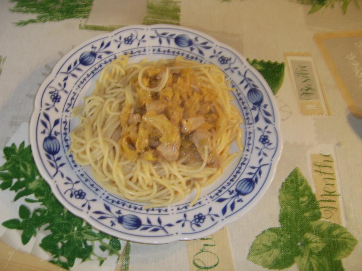Pasta: Spaghetti mit Wirsing und Hühnerfleisch - Rezept - Bild Nr. 7