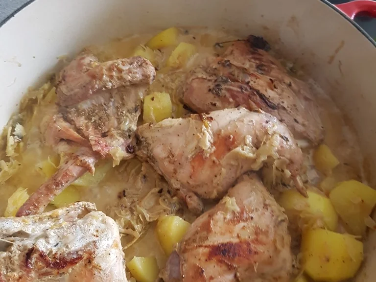 Kaninchen im Weisskohlkartoffelbett à la Biggi - Rezept - Bild Nr. 11