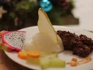 Kardamom-Schokoladen-Mousse & Birnensorbet - Rezept