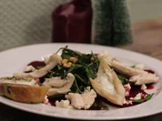 Festliches Zweierlei von der Forelle auf Rote Bete Carpaccio - Rezept