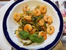 Zucchini-Spaghetti mit Garnelen - Rezept