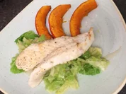 Filet vom Steinbutt mit Scheiben vom Hokkaido und getrüffeltem Wirsing - Rezept