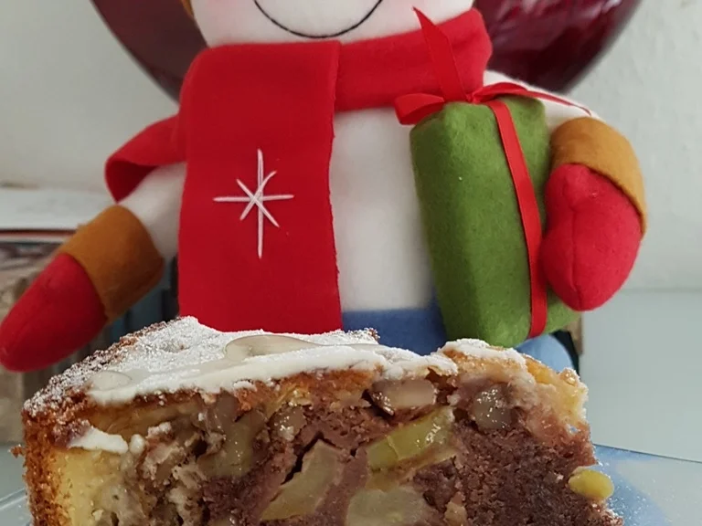 Apfelkuchen als Herz mit süssem Inhalt - Rezept