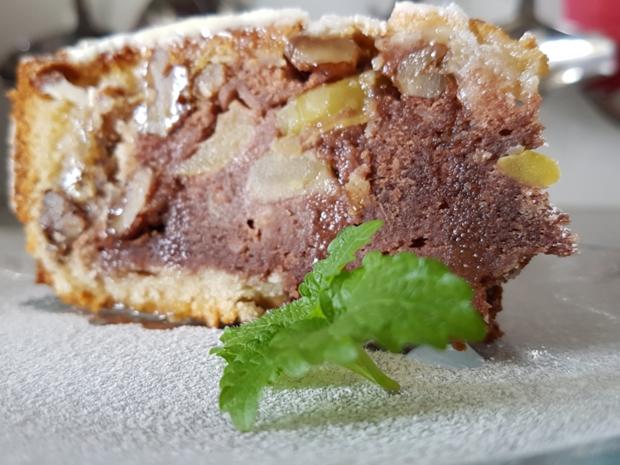 Kuchen = ein Apfelkuchen als Herz mit süssem Inhalt - Rezept - kochbar.de