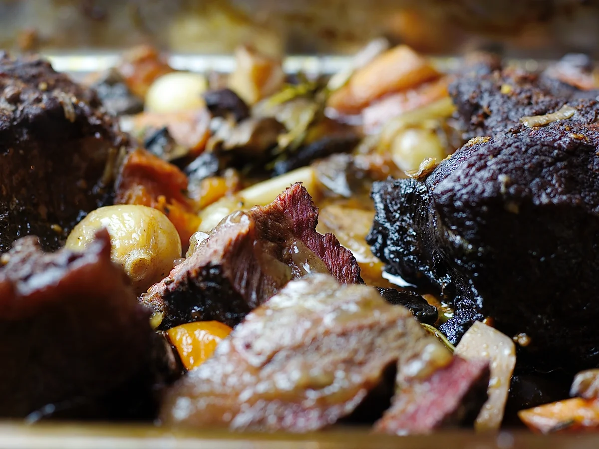 Rezept: Ochsenbäckchen vom Smoker! Auch für Kugelgrill oder Backofen! :-) Bild Nr. 5 Ochsenbäckchen vom Smoker! Auch für Kugelgrill oder Backofen! :-) - Rezept - Bild Nr. 5