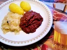 Sauerkraut mit veredelter Blutwurst - Rezept