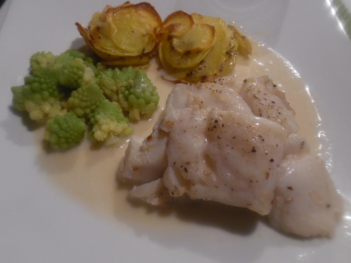 Kabeljau Filet in Zitronen Weißwein Soße - einfach - von barbara62 Kabeljau Filet in Zitronen Weißwein Soße - einfach - von barbara62