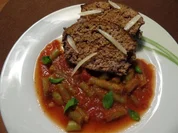 Hackbraten mit Tomatensauce und Bohnen - Rezept - Bild Nr. 1482