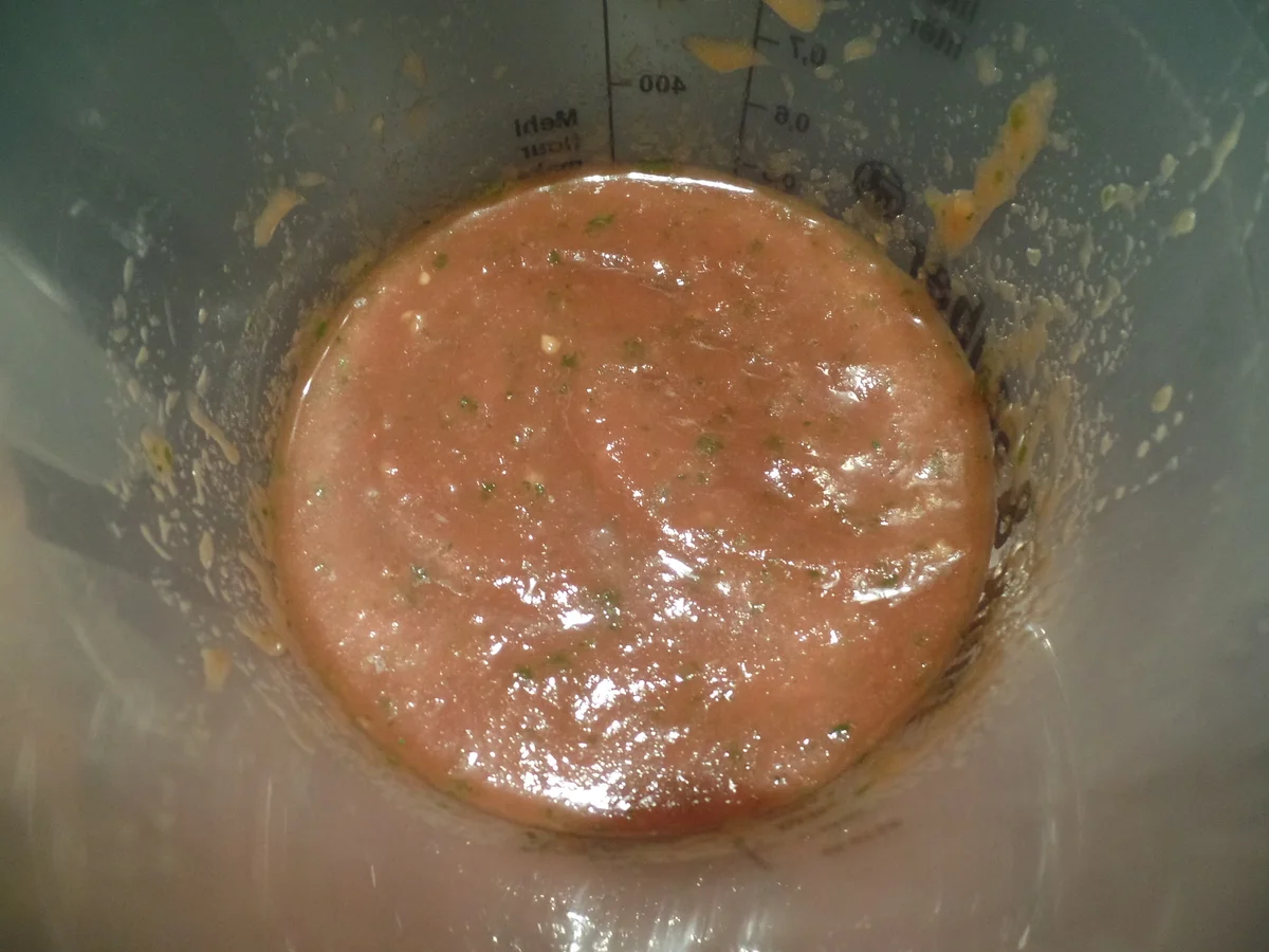 Hackbraten mit Tomatensauce und Bohnen - Rezept - Bild Nr. 1490