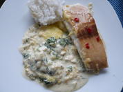 Lachs auf Spinat mit Sahnesoße - Rezept - Bild Nr. 1492