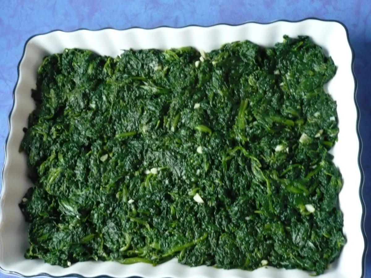 Rezept: Lachs auf Spinat mit Sahnesoße Bild Nr. 1494 Lachs auf Spinat mit Sahnesoße - Rezept - Bild Nr. 1494