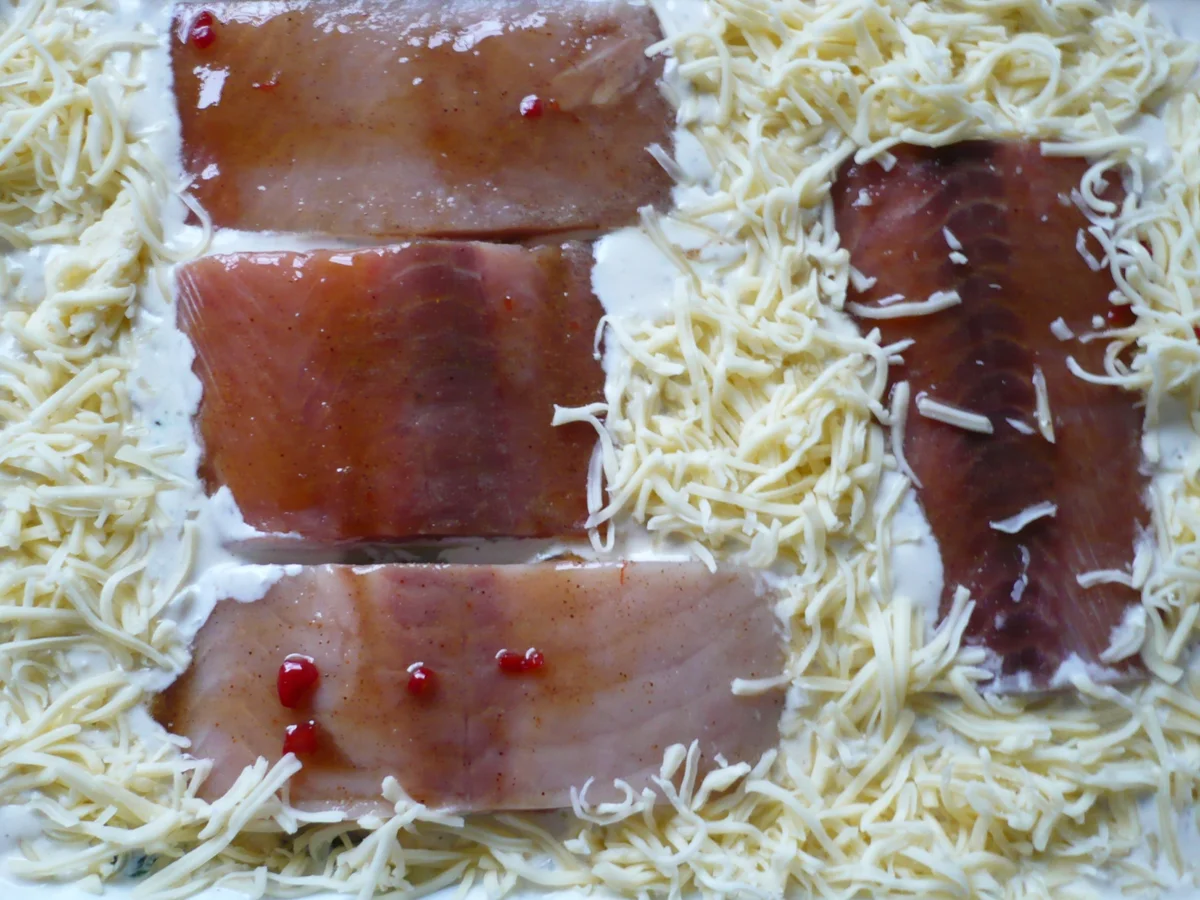 Rezept: Lachs auf Spinat mit Sahnesoße Bild Nr. 1499 Lachs auf Spinat mit Sahnesoße - Rezept - Bild Nr. 1499