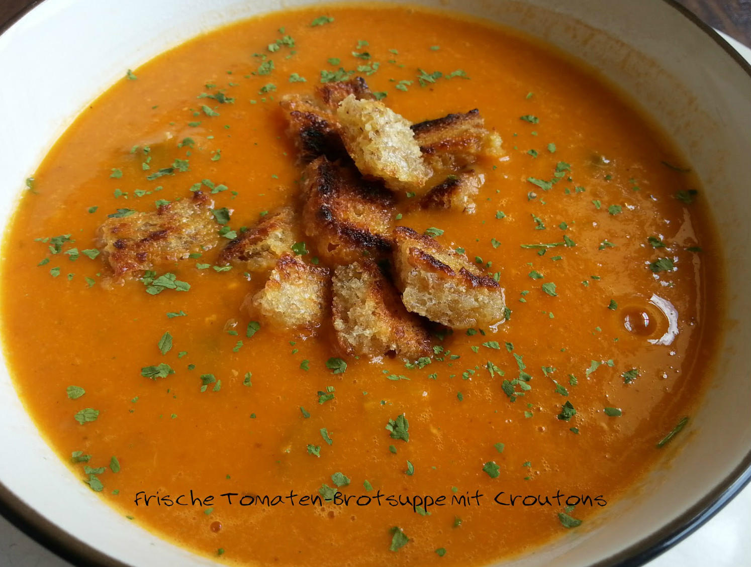 Frische Tomaten-Brotsuppe - Rezept By -Gisela-