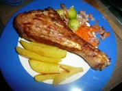 Putenkeule mit Kartoffeln & Rosenkohl - Speck - Karotten. - Rezept - Bild Nr. 1521