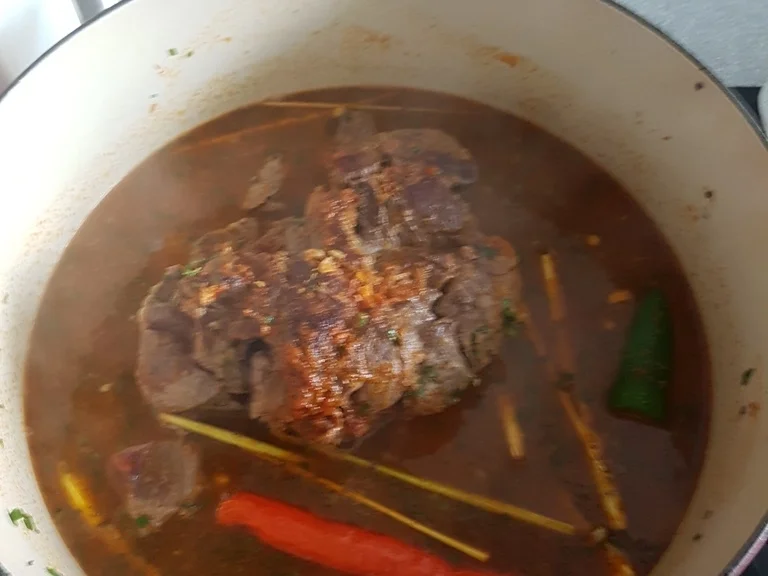 Ziege bzw. Zicklein als Gulasch mit Princessbohnen und Kloss à la Biggi - Rezept - Bild Nr. 1538