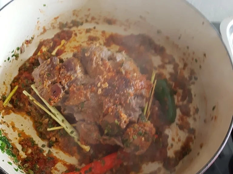 Ziege bzw. Zicklein als Gulasch mit Princessbohnen und Kloss à la Biggi - Rezept - Bild Nr. 1540