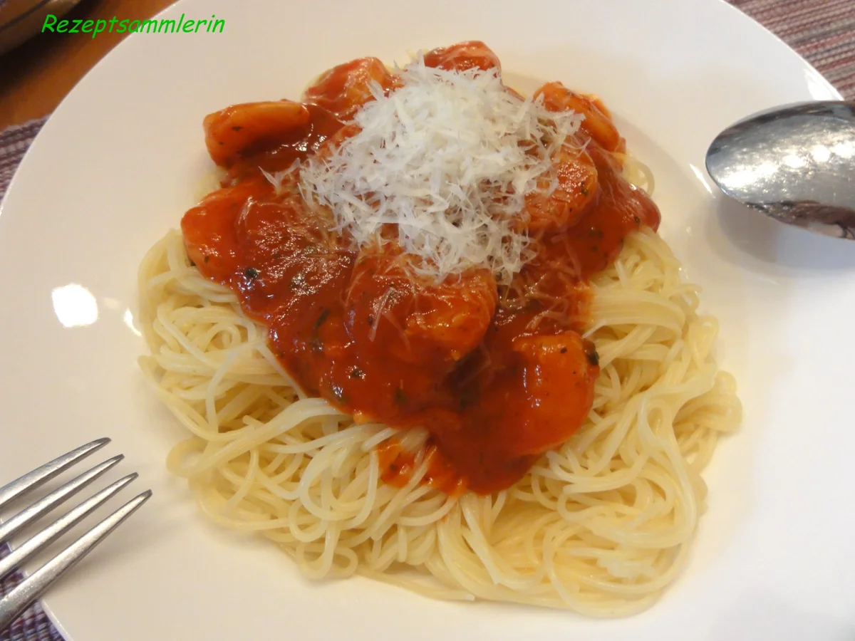 Sauce:   GARNELEN in TOMATEN ~ SAUCE - Rezept - Bild Nr. 1547