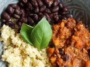 Schnelle Bohnen-Erdnuss-Soße mit Blumenkohl-Reis - Rezept - Bild Nr. 2