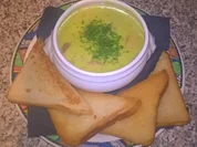 Erbsen Minz Suppe mit Cabanossi und Lachs - Rezept - Bild Nr. 1575