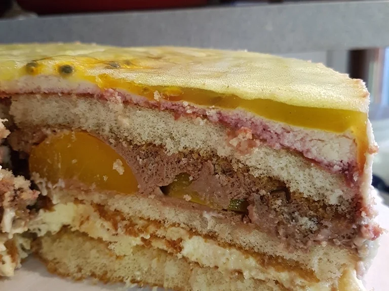 Schnelle Puddingtorte mit Passionsfruchtdeckel - Rezept - Bild Nr. 1589