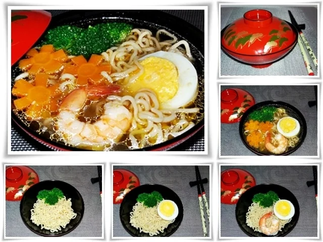 Rezept: Asiatische ➯ Nudelsuppe mit Garnelen Bild Nr. 1595 Asiatische ➯ Nudelsuppe mit Garnelen - Rezept - Bild Nr. 1595