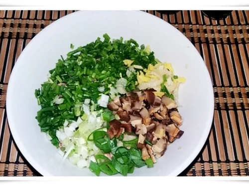 Chinesische  Dumplings (ړײ) mit würziger Füllung - Rezept - Bild Nr. 1585