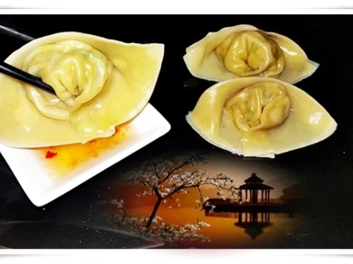 Chinesische  Dumplings (ړײ) mit würziger Füllung - Rezept - Bild Nr. 1595