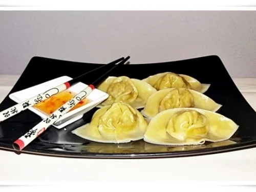 Chinesische  Dumplings (ړײ) mit würziger Füllung - Rezept - Bild Nr. 1596