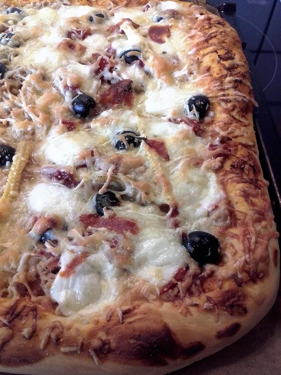 Pizza - Pizzateig- Ein Blech Pizza - Rezept - Bild Nr. 1588
