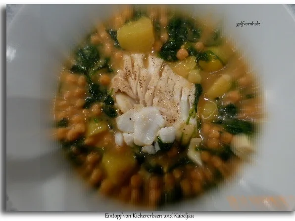 Rezept: Kichererbseneintopf mit Kabeljau Bild Nr. 1589 Kichererbseneintopf mit Kabeljau - Rezept - Bild Nr. 1589
