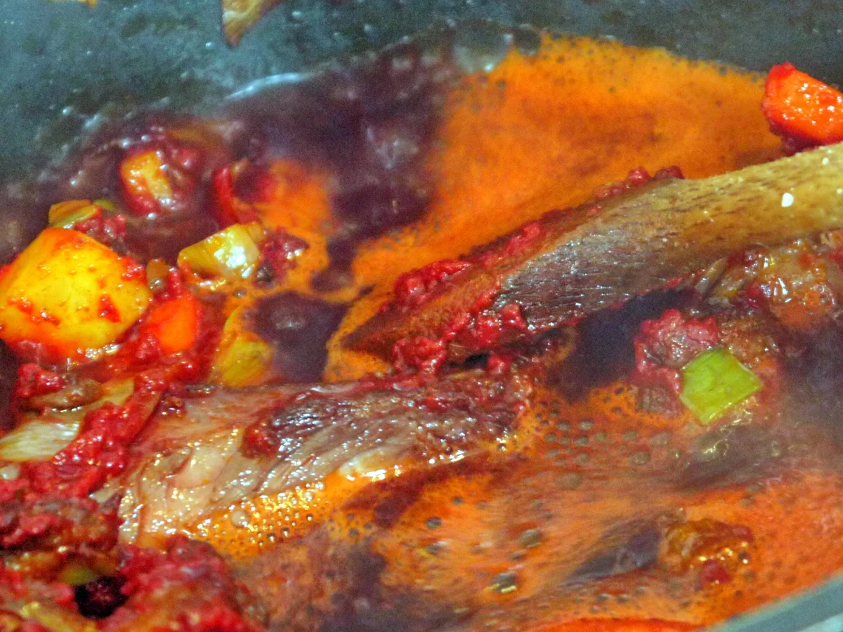 Rezept: Marinierte Rehkeule mit Mandelspätzle Bild Nr. 1648 Marinierte Rehkeule mit Mandelspätzle - Rezept - Bild Nr. 1648