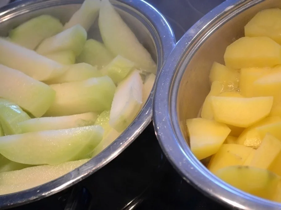 Kartoffelturm mit weissem Gemüse - Rezept - Bild Nr. 1642