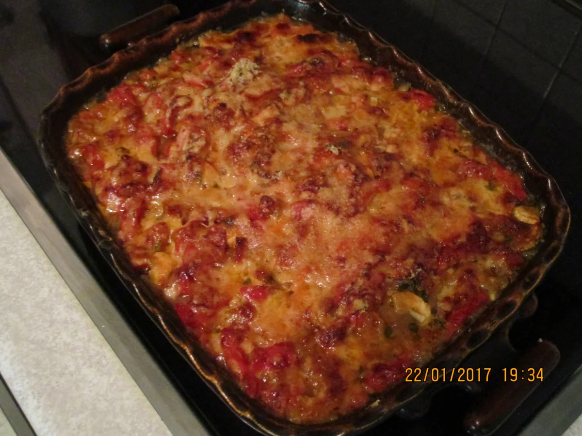 Rezept: Auflauf: Fisch auf italienische Art Bild Nr. 1695 Auflauf: Fisch auf italienische Art - Rezept - Bild Nr. 1695