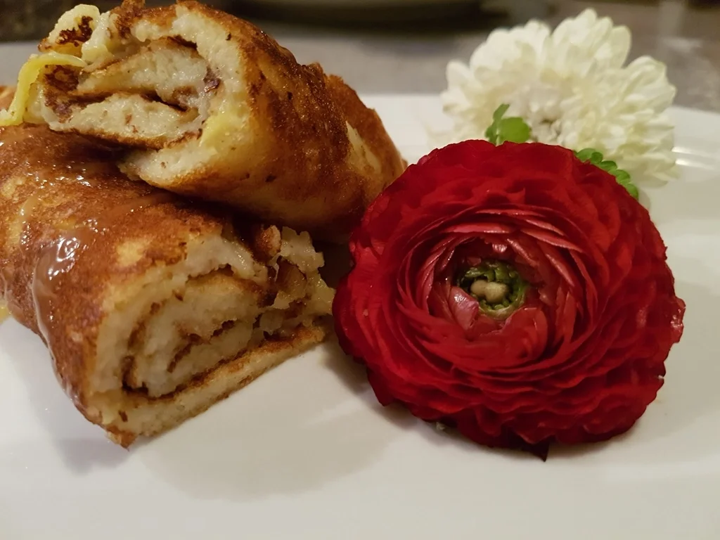 Pfannkuchen  "Grundrezept" heute mit Apfelspaghetti gepimpt - Rezept - Bild Nr. 1681