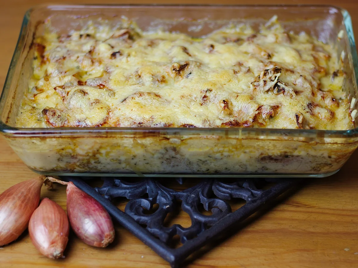 Rezept: Überbackenes Schicht-Fleisch Bild Nr. 1687 Überbackenes Schicht-Fleisch - Rezept - Bild Nr. 1687