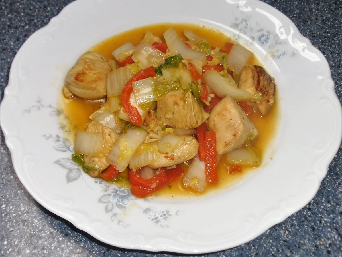 Hähnchenpfanne mit Chinakohl - Rezept - Bild Nr. 1698