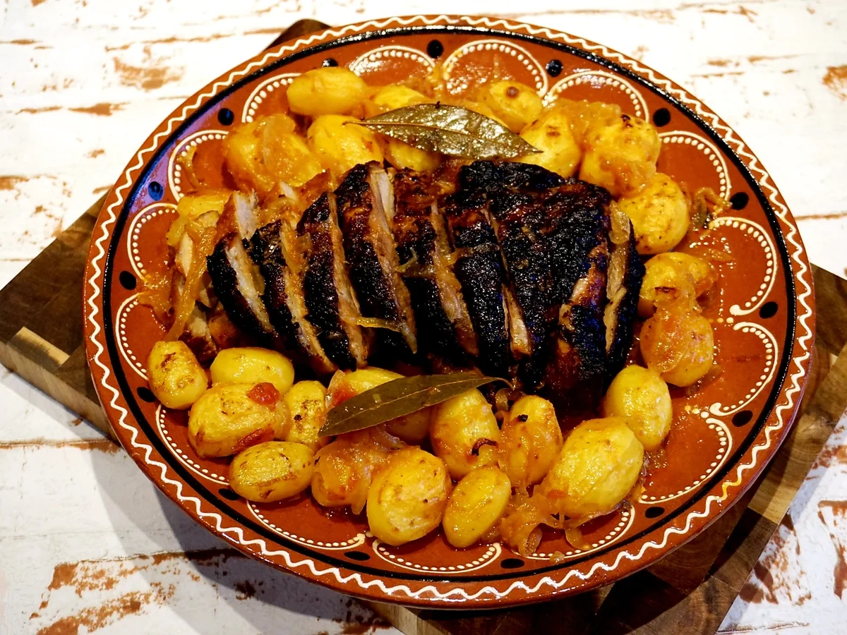 Rezept: Knusprige Putenoberkeule mit Kartöffelchen nach Ana´s Art Bild Nr. 7841 Knusprige Putenoberkeule mit Kartöffelchen nach Ana´s Art - Rezept - Bild Nr. 7841