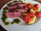 Steak mit Pesto und Gemüse - Rezept - Bild Nr. 1706