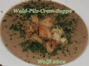 Pilz-Creme-Suppe mit Butter-Knoblauch-Brösel - Rezept - Bild Nr. 1698